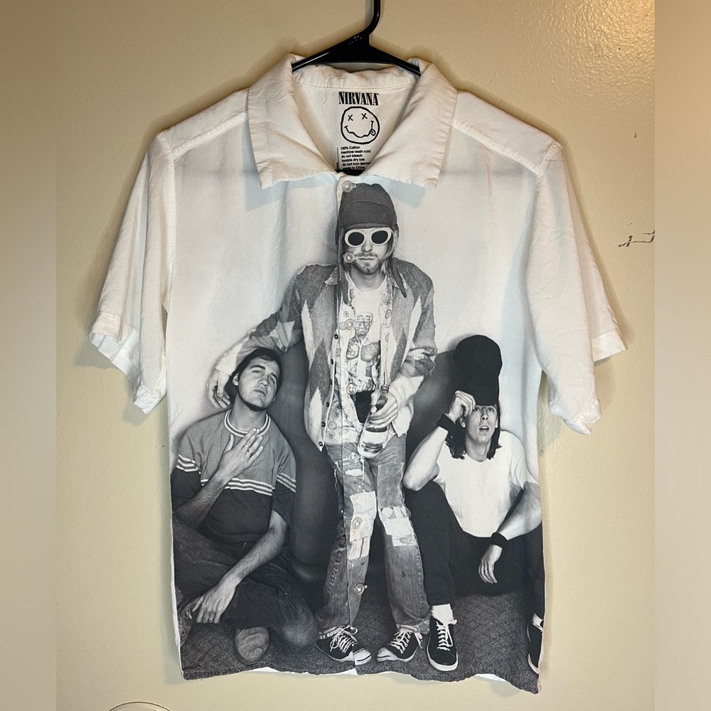 Nirvana button up tee